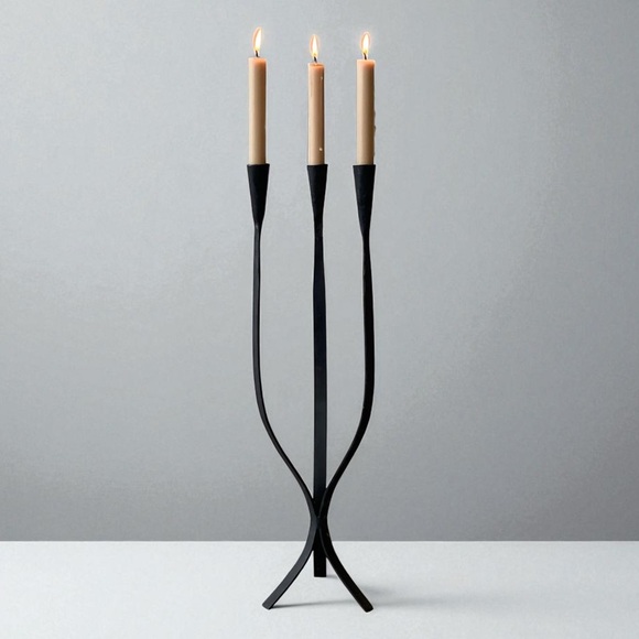 Van Keppel Green Other - *SOLD* 1960’s Van Keppel Green MCM Black Wrought Iron Brutalist Candelabra